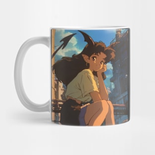 Retro Demoness Anime Girl Mug